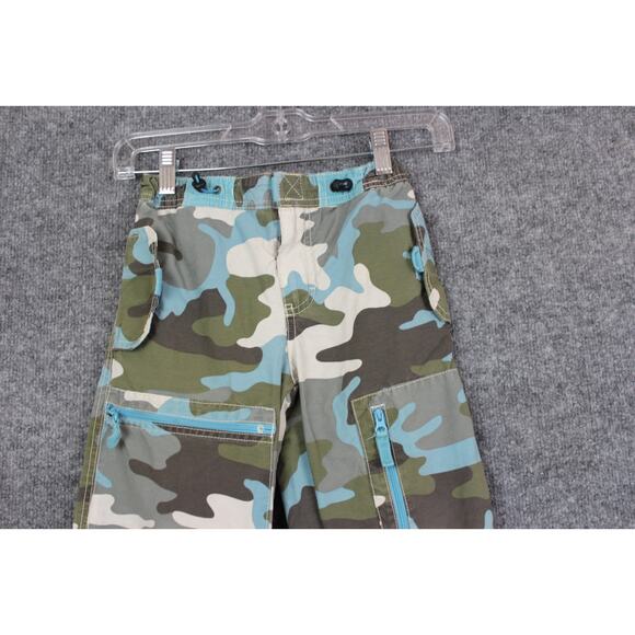 Mini Boden Boys 5-6 Years Camo Cargo Pants Blur, Gray, and Green - Picture 2 of 14